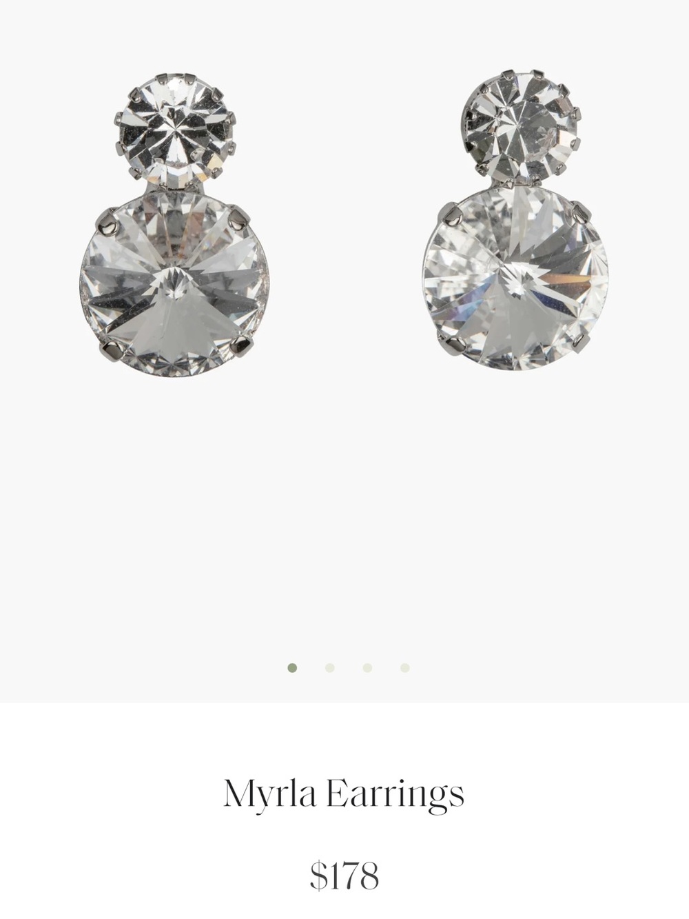 Jennifer Behr Clear Crystal Double-Drop Myrla Earrings